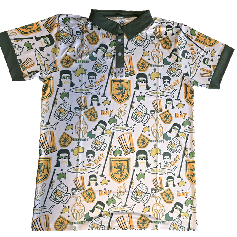 Aussie Golfers Men's Longline Polo Shirt - King James IV | Golfing